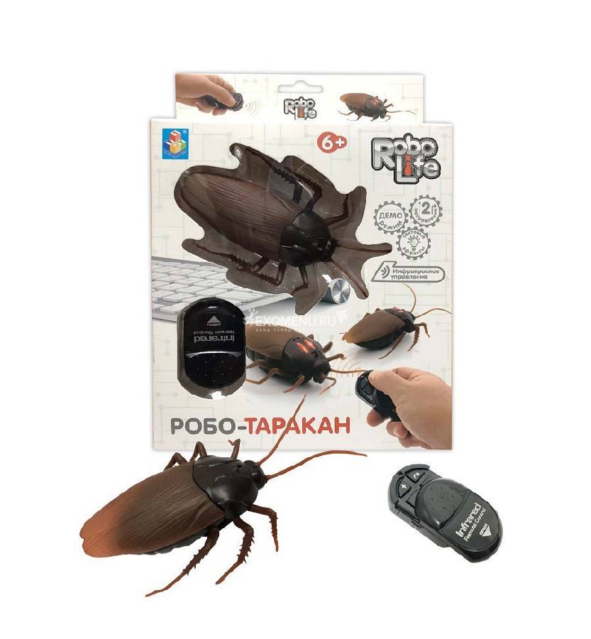 1toy игрушка Робо-таракан на ИК, световые эффекты
