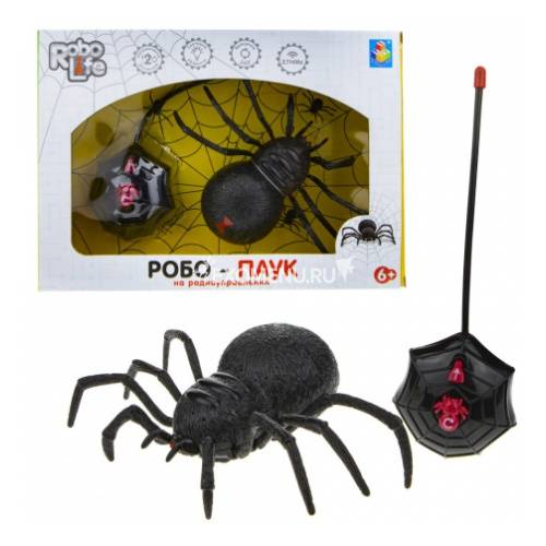 1TOY RoboLife игрушка Робо-паук(свет,звук,движение) на РУ