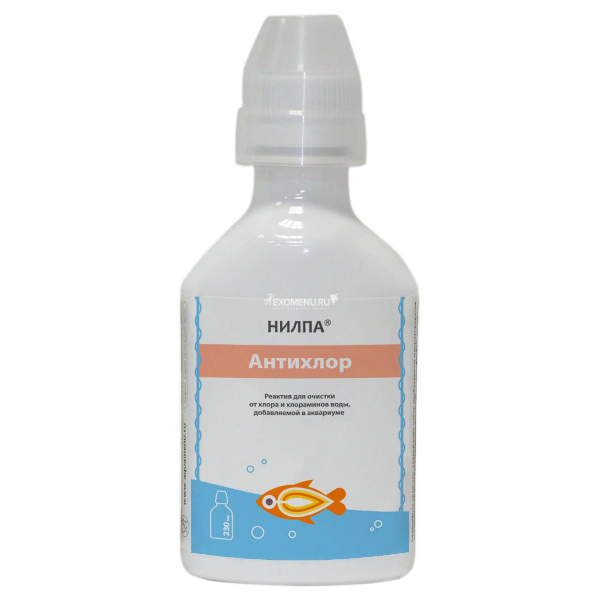 Реактив Антихлор НИЛПА, 230 мл - реактив для очищения воды от хлора и хлораминов