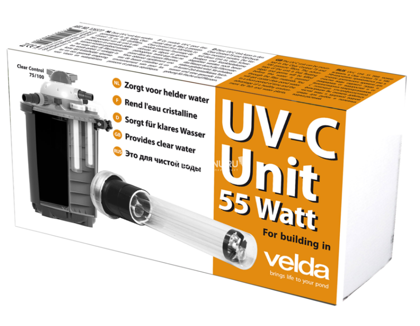 Clear control. УФ-излучатель UV-C Unit 55 Вт. Velda UV-C Unit 36w. Фильтр Clear Control 75. Напорный фильтр для пруда Clear Control VL 100, 2x55w UV-C.