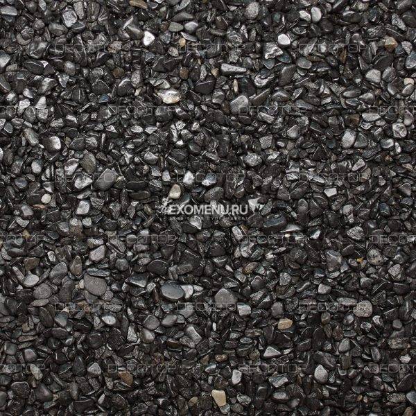 DECOTOP Superior - Природный черный гравий, 2-5 мм, 1.5 кг/1 л  .