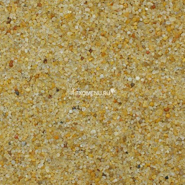 DECOTOP Atoyac - Природный чистый жёлтый песок, 1-2 мм, 1.5 кг/1 л