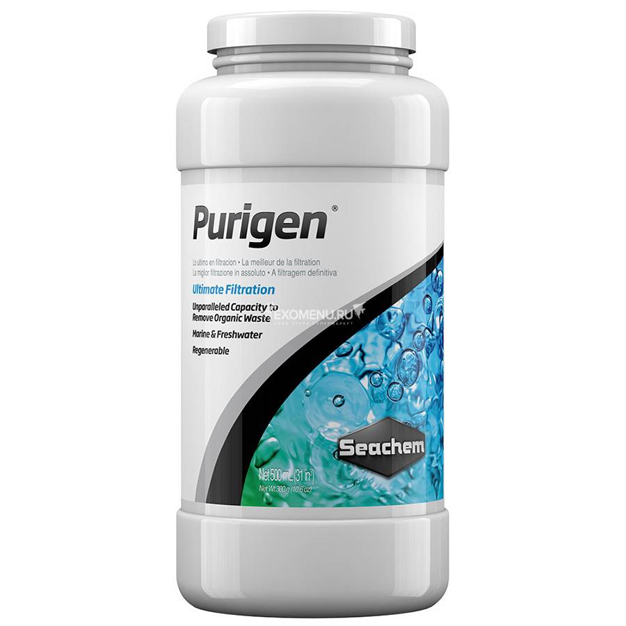 Наполнитель Seachem Purigen для удаления не окислившейся органики, 500мл до 2000л