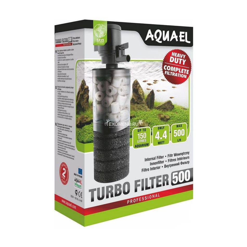 Внутренний фильтр TURBO-  500, 500л/ч (до 150л), AQUAEL