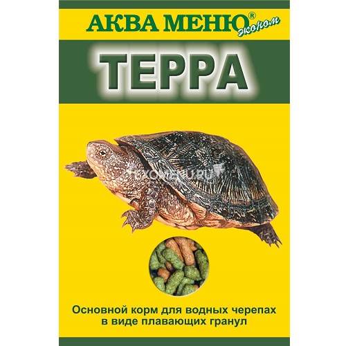 Корм АКВА МЕНЮ Терра, 15 г, плавающие гранулы для водных черепах