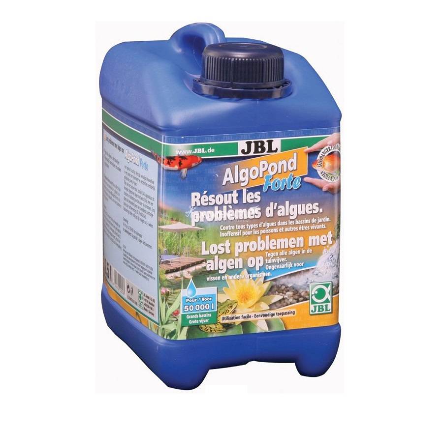 JBL AlgoPond Forte - Препарат для борьбы с водорослями в садовом пруду (альгицид), 2,5 л на 50000 литров воды