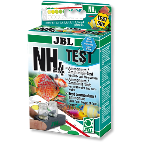 JBL NH4 Ammonium Test - Экспресс-тест для определения содержания аммония/аммиака в пресной и морской воде, примерно на 50 измерений
