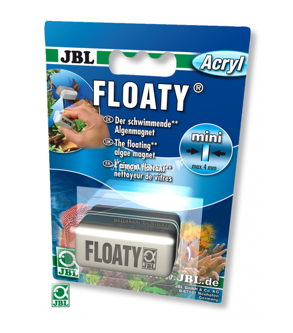 JBL Floaty acryl/glass - Плавающий магнитный скребок для чистки акриловых и стеклянных аквариумов с толщиной стенок до 4 мм