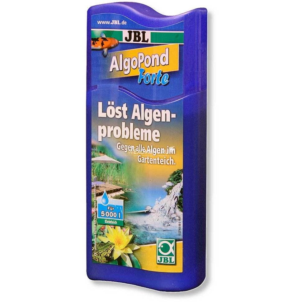 JBL AlgoPond Forte - Препарат для борьбы с водорослями в садовом пруду (альгицид), 250 мл на 5000 литров воды