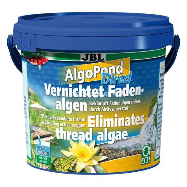 JBL AlgoPond Direct - Препарат с активным кислородом для борьбы с нитчатыми водорослями в садовых прудах, 250 г, на 8000 л