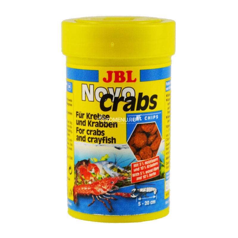 JBL NovoCrabs - Основной корм в форме тонущих чипсов для раков, 250 мл (125 г)