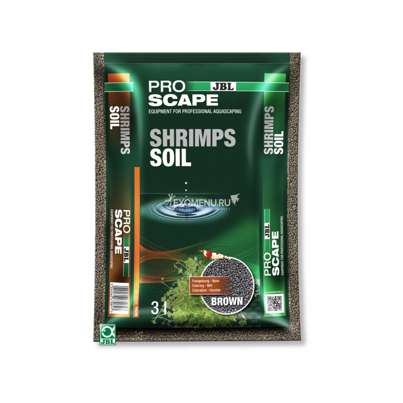 JBL ProScape ShrimpsSoil BROWN - Специальный грунт для аквариумов с креветками, коричневый, 3 л