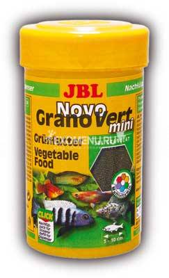 JBL NovoGranoVert mini - Основной корм в форме гранул для растительноядных пресноводных аквариумных рыб и креветок, 100 мл (40 г)