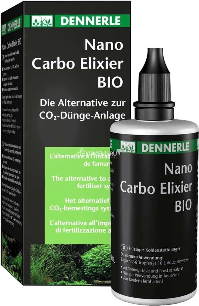 Dennerle Nano Carbo Elixier BIO - Натуральное жидкое углеродное удобрение с калием и микроэлементами, 100 мл на 5000 л аквариумной воды