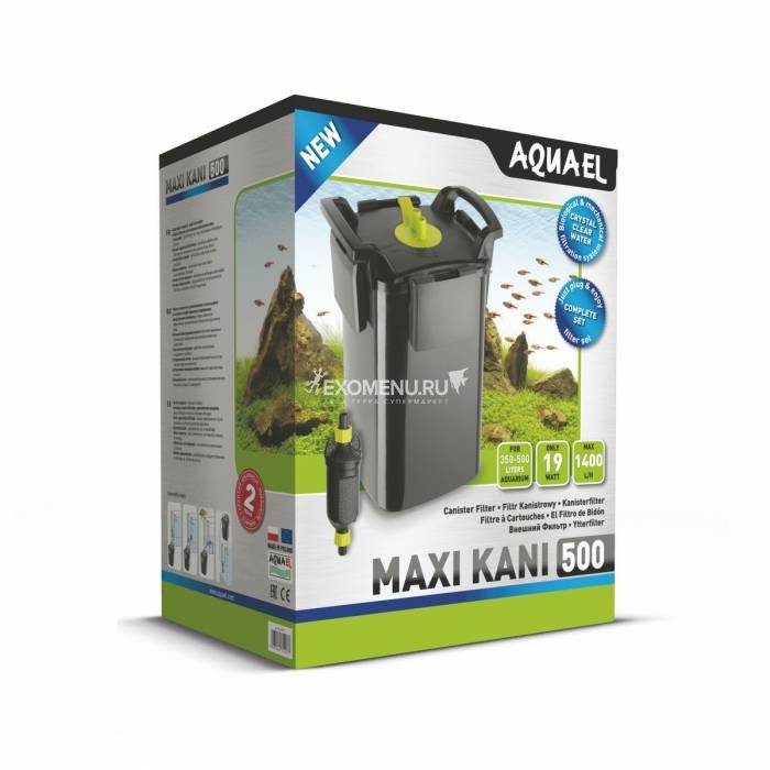 Внешний фильтр  MAXI KANI 500, 1400 л/ч., (350-500л.), AQUAEL