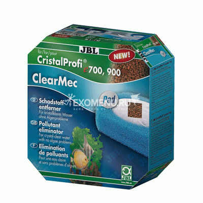 JBL ClearMec plus Pad CPe - Комплект с губкой и наполнителем для удаления нитритов, нитратов и фосфатов для внешних фильтров CristalProfi e40x/70x/90x