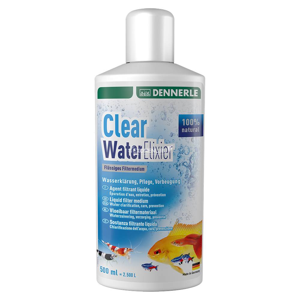 Dennerle Clear Water Elixier - Препарат для очистки аквариумной воды, 500 мл на 2500 л
