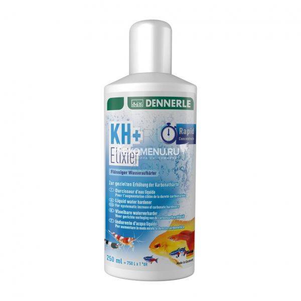Dennerle KH+ Elixier - Препарат для повышения карбонатной жесткости воды, 250 мл