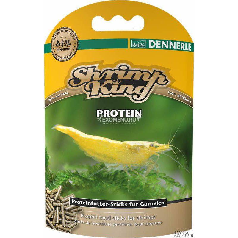 Dennerle Shrimp King Protein - Белковый корм премиум-класса в форме палочек для креветок, 45 г