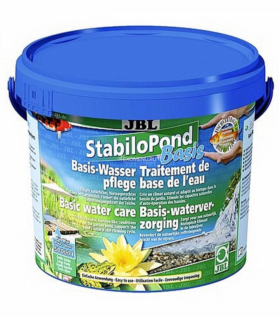 JBL StabiloPond Basis - Препарат для стабилизации параметров воды в садовых прудах, 5 кг, на 50000 л