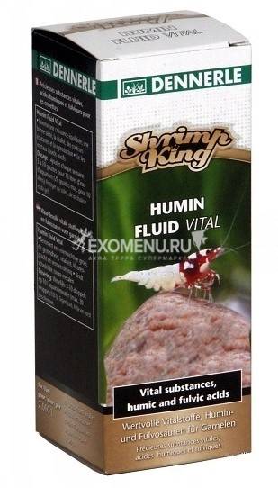 Dennerle Shrimp King Humin Fluid Vital - Жидкий препарат с гуминовыми и фульфиновыми кислотами для аквариумов с креветками, 100 мл на 2000 л