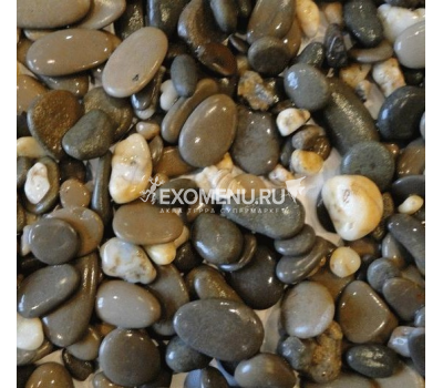 Галька морская серая (монетка) 5-10 мм, 1 кг